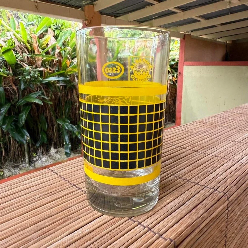 Vintage Esso Tiger Glasses Set of 2 Puerto Rico Promo‎ 1970s